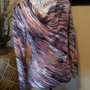 Liz Claiborne multi colored striped top